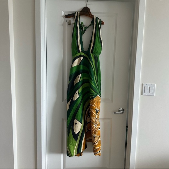 Farm Rio Linen Toucan Tree Midi Dress - Picture 4 of 8